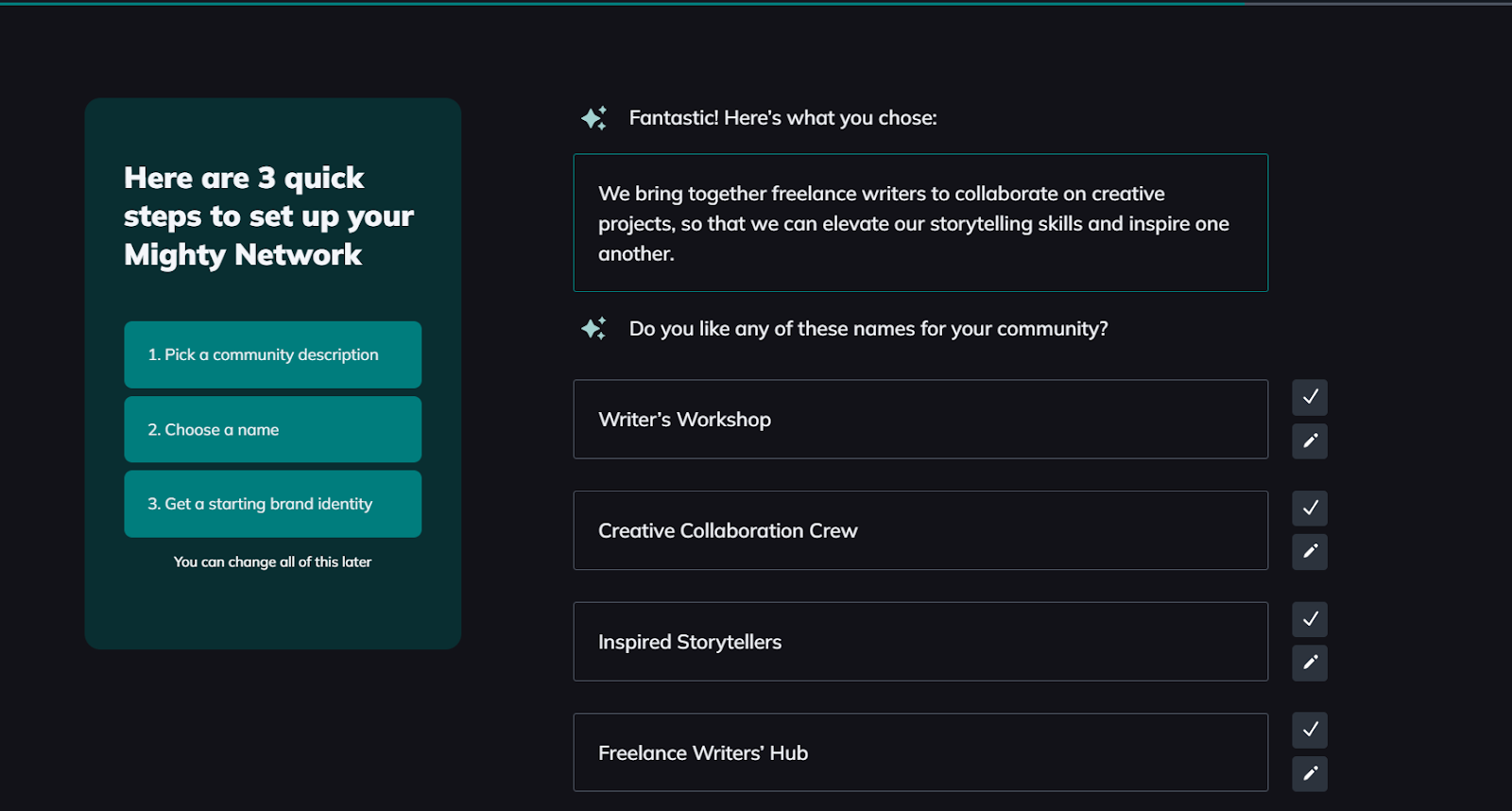 Mighty Networks community building platform with an AI guide